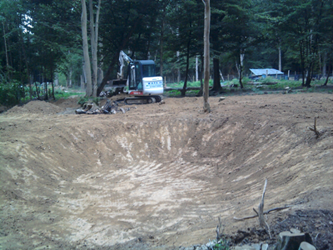 pond digging complete